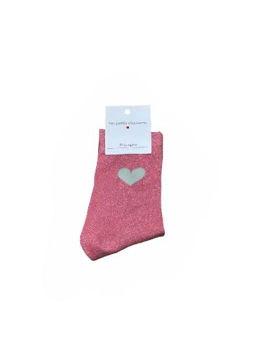 Chaussettes Coeur MILA and STORIES - Fuchsia