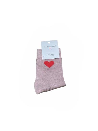 Chaussettes Coeur MILA and STORIES - Rose