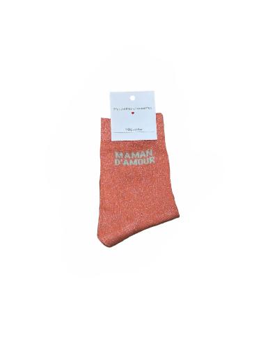 Chaussettes Maman d'Amour MILA and STORIES - Corail