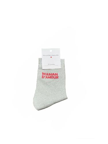 Chaussettes Maman d'Amour MILA and STORIES - Ecru