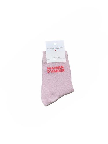 Chaussettes Maman d'Amour MILA and STORIES - Rose